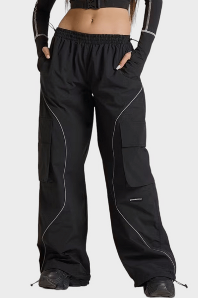 Спортивні штани з рефлективом Огонь Пушка Delta XS Чорні OP9019(W) фото